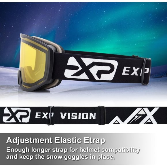 Women OTG Black Frame Yellow Anti Fog UV Protection Snowboard Goggles - Picture 5 of 8